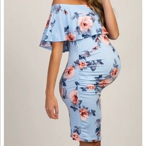 PinkBlush Maternity Off Shoulder Dress